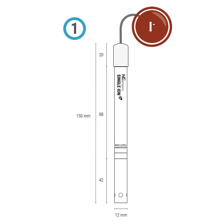 Iodide ion-selective electrode probe